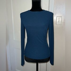 Dark teal light ribbed shirt